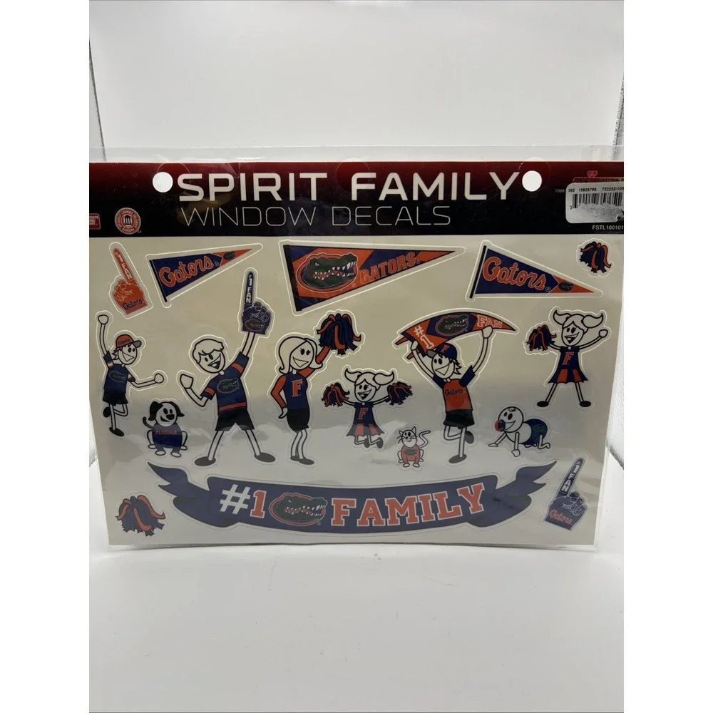 UNIVERSITY OF‎ FLORIDA GATORS FAMILY WINDOW DECAL SHEET NEW Large Sheet